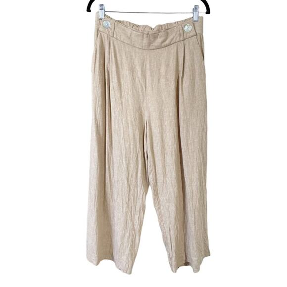 Nanette Lepore Endless Summer Linen Wide Leg Pants Size 10 - Picture 1 of 9